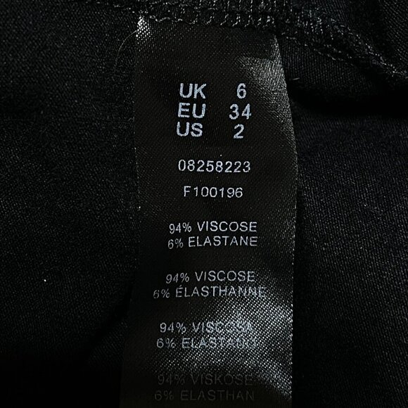 Asos Black Bodysuit Long Sleeve Thong Snap Closture Size 2 Stretch - Picture 5 of 6